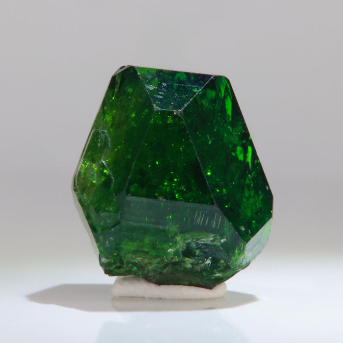 Chrome tourmaline crystal from Landanai Tanzania bright green mineral specimen