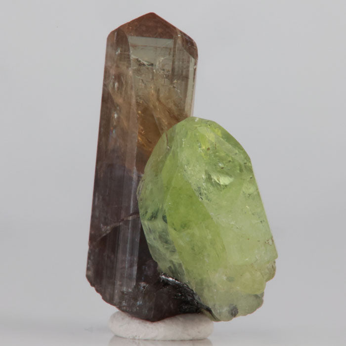 Natural unheated tanzanite crystal with diopside contrast specimen