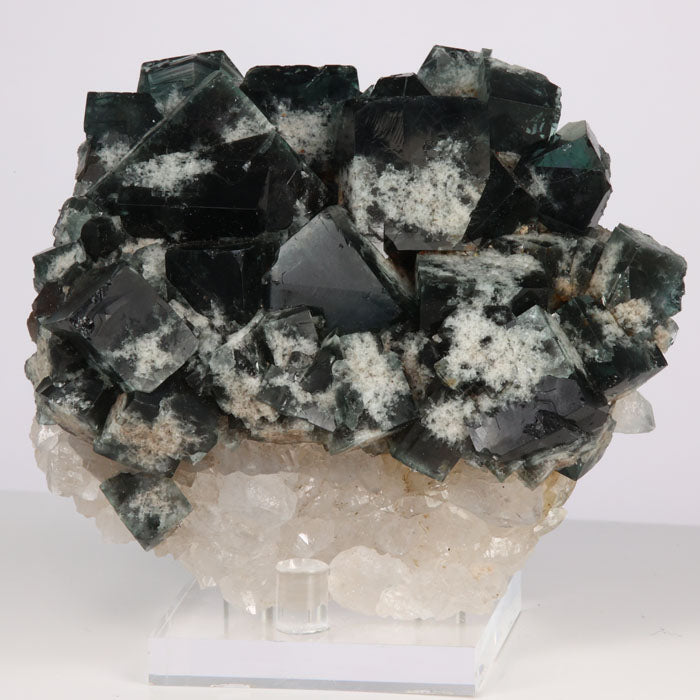 milky way pocket fluorite england with quartz