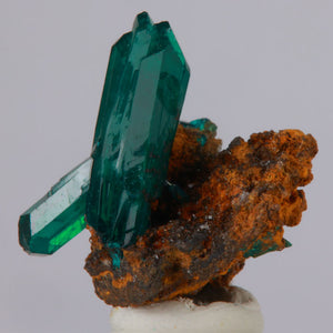 Green Dioptase Crystal on Host Rock
