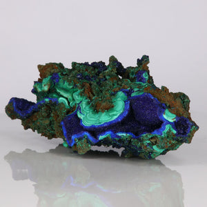 Deep blue azurite and green malachite