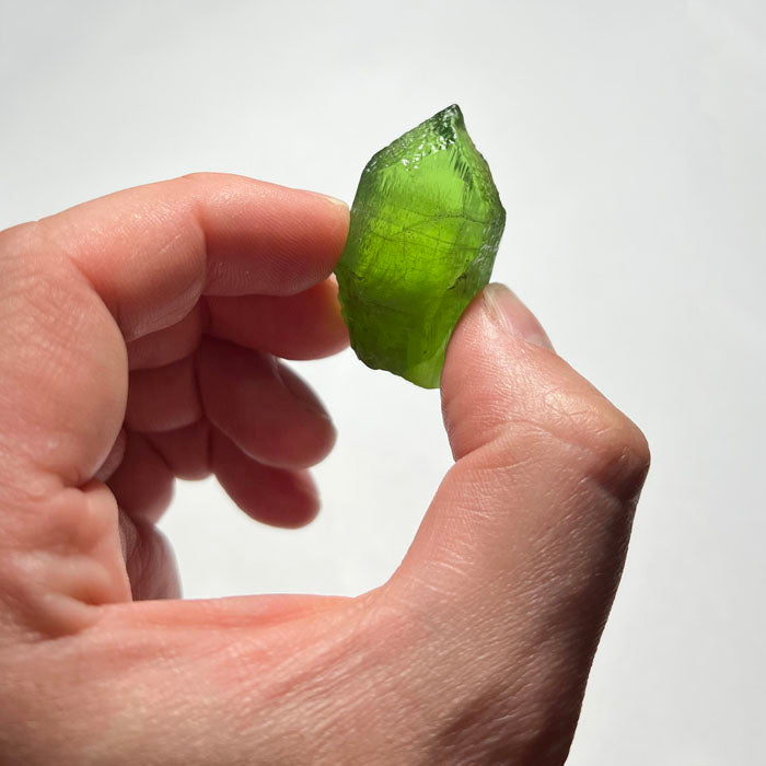 Gemmy Green Peridot Crystal Specimen