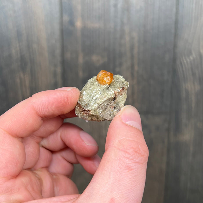 Orange Garnet in matrix tanzania