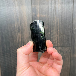 Greenish Black Hornblende crystal raw