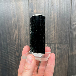 black dark green hornblende crystal tanzania