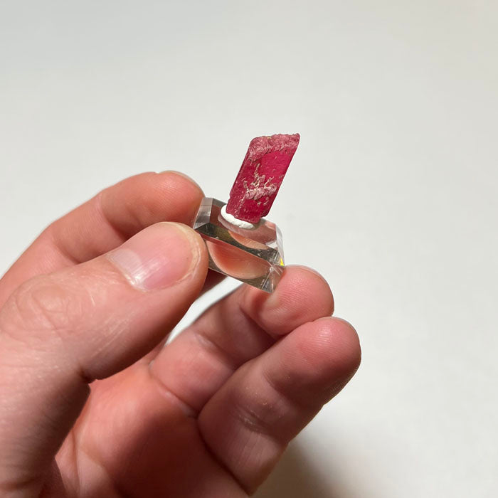 Rhodonite crystal specimen Brazil bright pink natural mineral