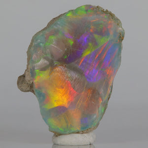 Dark base Ethiopian opal rough Welo bright colors