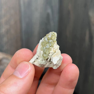 19.06g Small Green Demantoid Garnet Crystal Cluster on Matrix from Madagascar