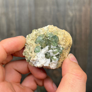 91.26g Green Demantoid Garnet Crystal Cluster from Madagascar