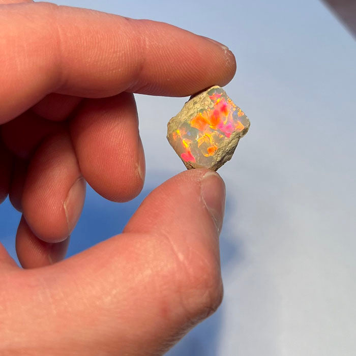 Rough Multicolor Ethiopian Opal Raw Specimen