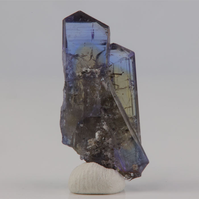 Natural raw tanzanite crystal cluster
