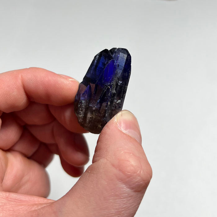 Raw deep color unheated tanzanite crystal