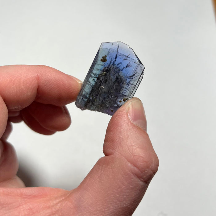 Big tabular tanzanite crystal raw mineral specimen from Tanzania