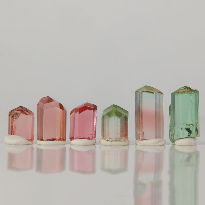 Mixed color tourmaline crystal lot collector mineral group Congo