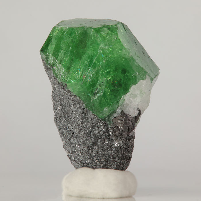 Garnet crystal on matrix Tanzania green tsavorite mineral specimen