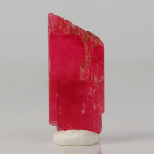 Natural rhodonite mineral bright pink textured crystal