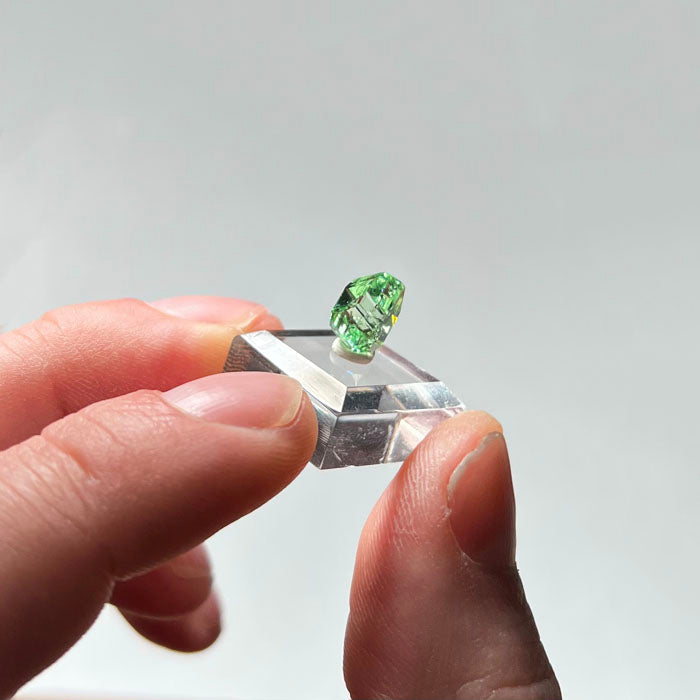 mint green garnet crystal