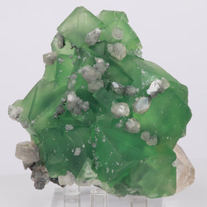 Chinese Fluorite Green with Calcite Hunan
