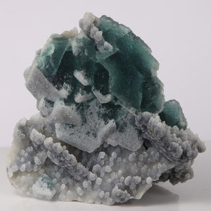 Green chinese fluorite mineral specimen from xinyang