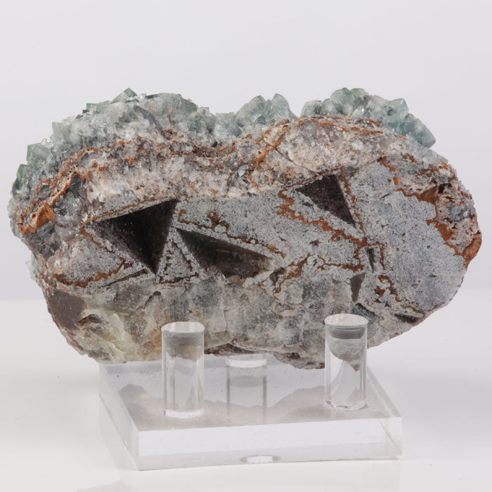 Raw natural fluorite on matrix