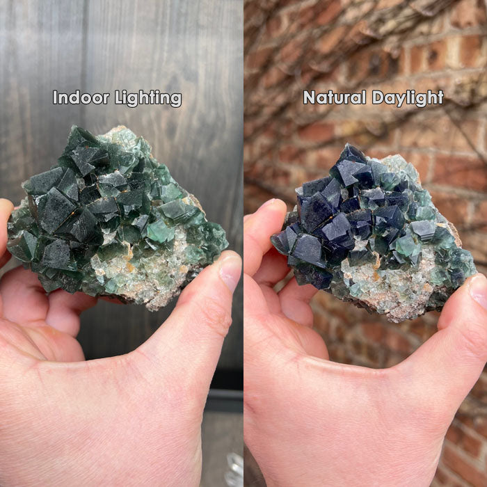 Green daylight fluorescent fluorite
