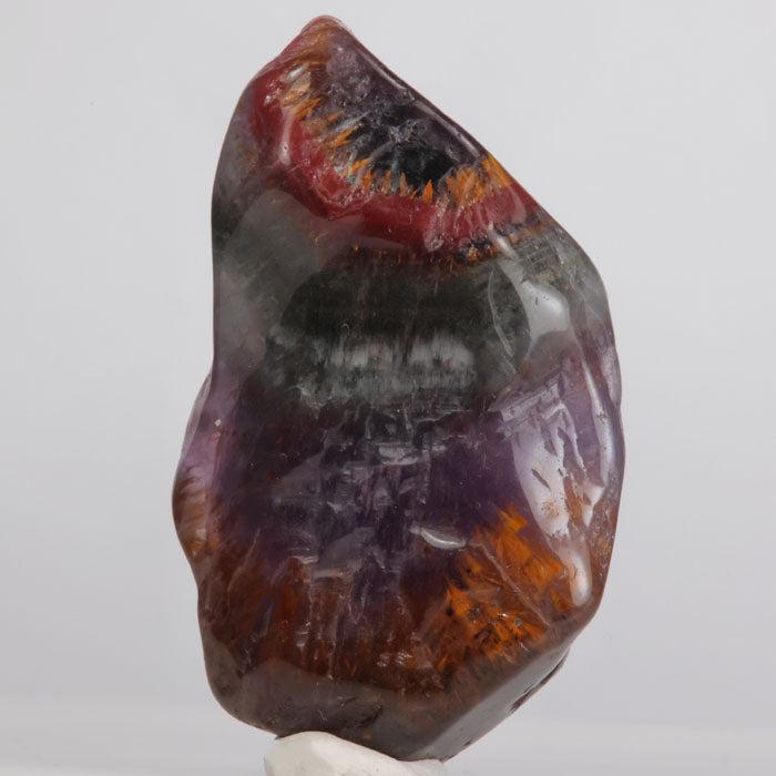 Color Zoned Natural Quartz Crystal Specimen Brazil