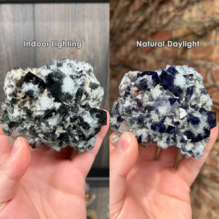 Supernova Pocket English Daylight Fluorescent Fluorite Mineral Specimen