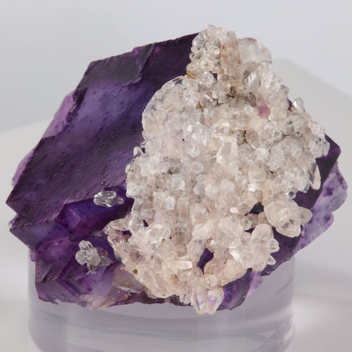 calcite on fluorite from illinois 