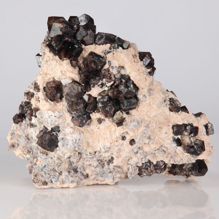 Grossular Garnet on Limestone from Mexico - Mineral Mike