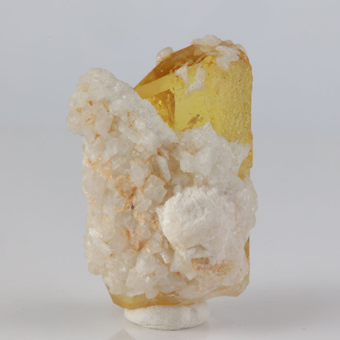 albite on a golden beryl crystal from pakistan