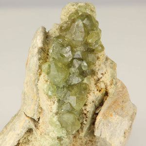 Green demantoid garnet mineral specimen crystal raw