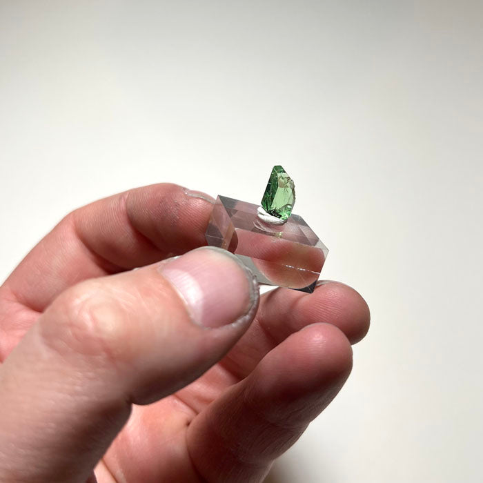 Green garnet crystal Mererani tsavorite