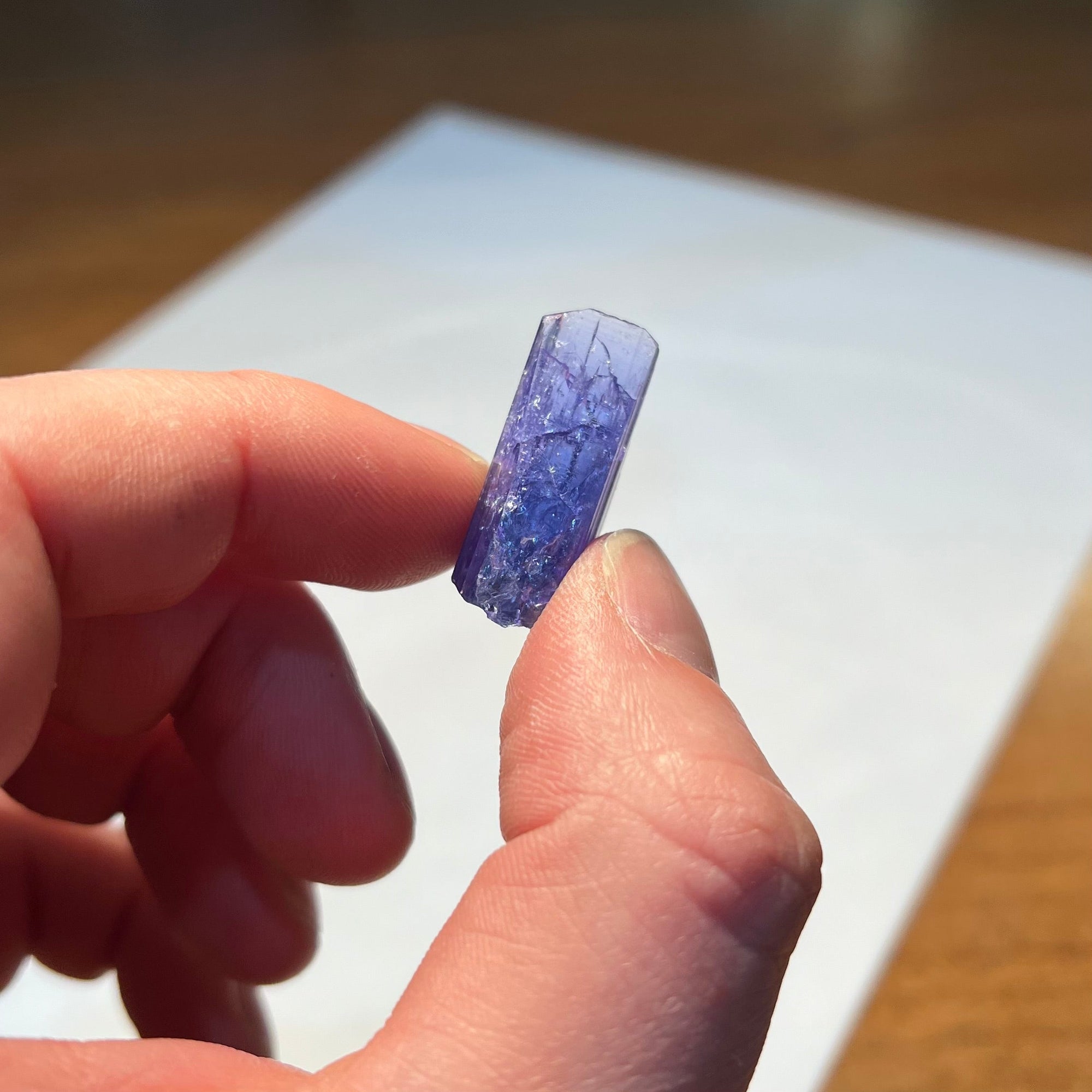 Heated Tanzanite Crystal from Tanzania