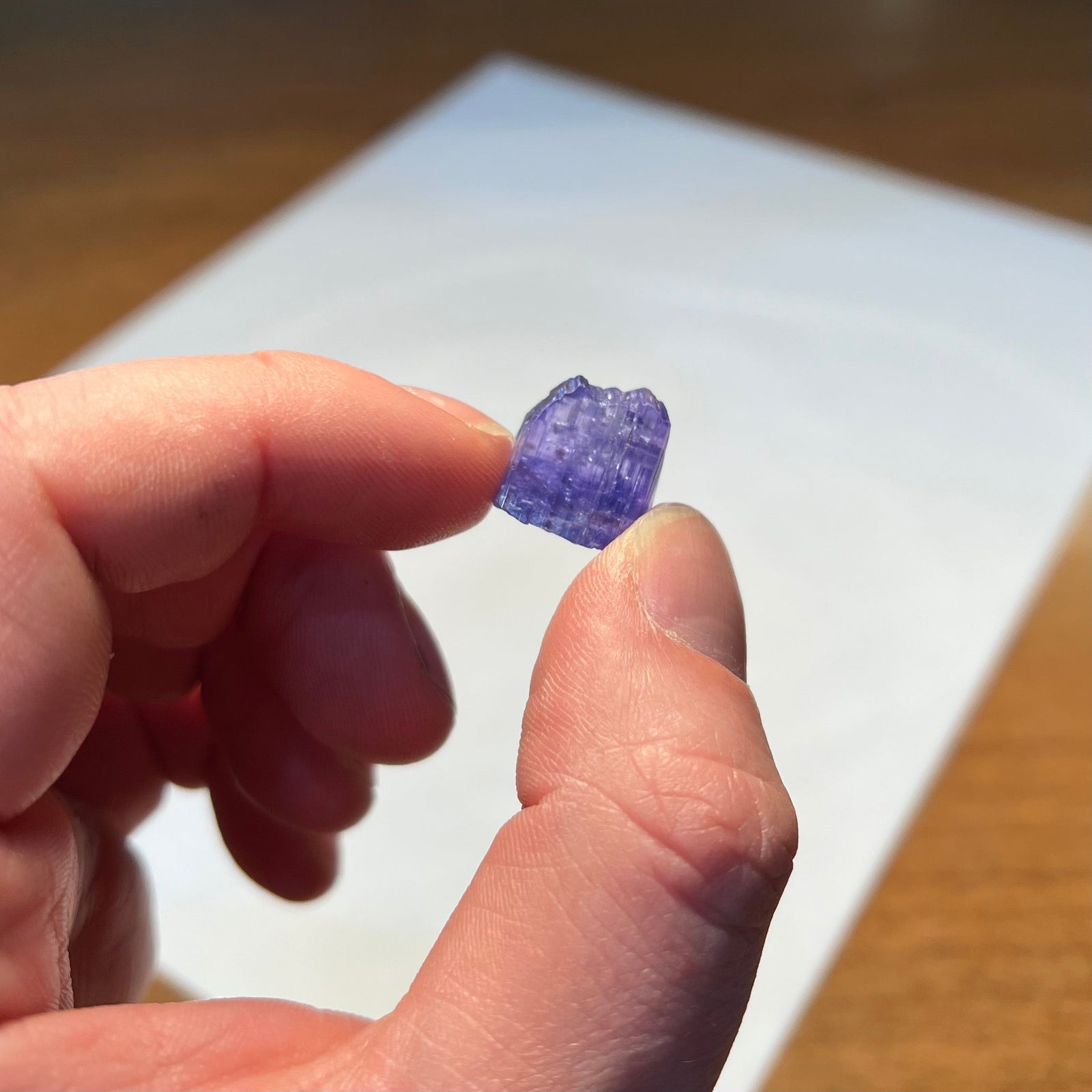 Tanzanite crystal specimen