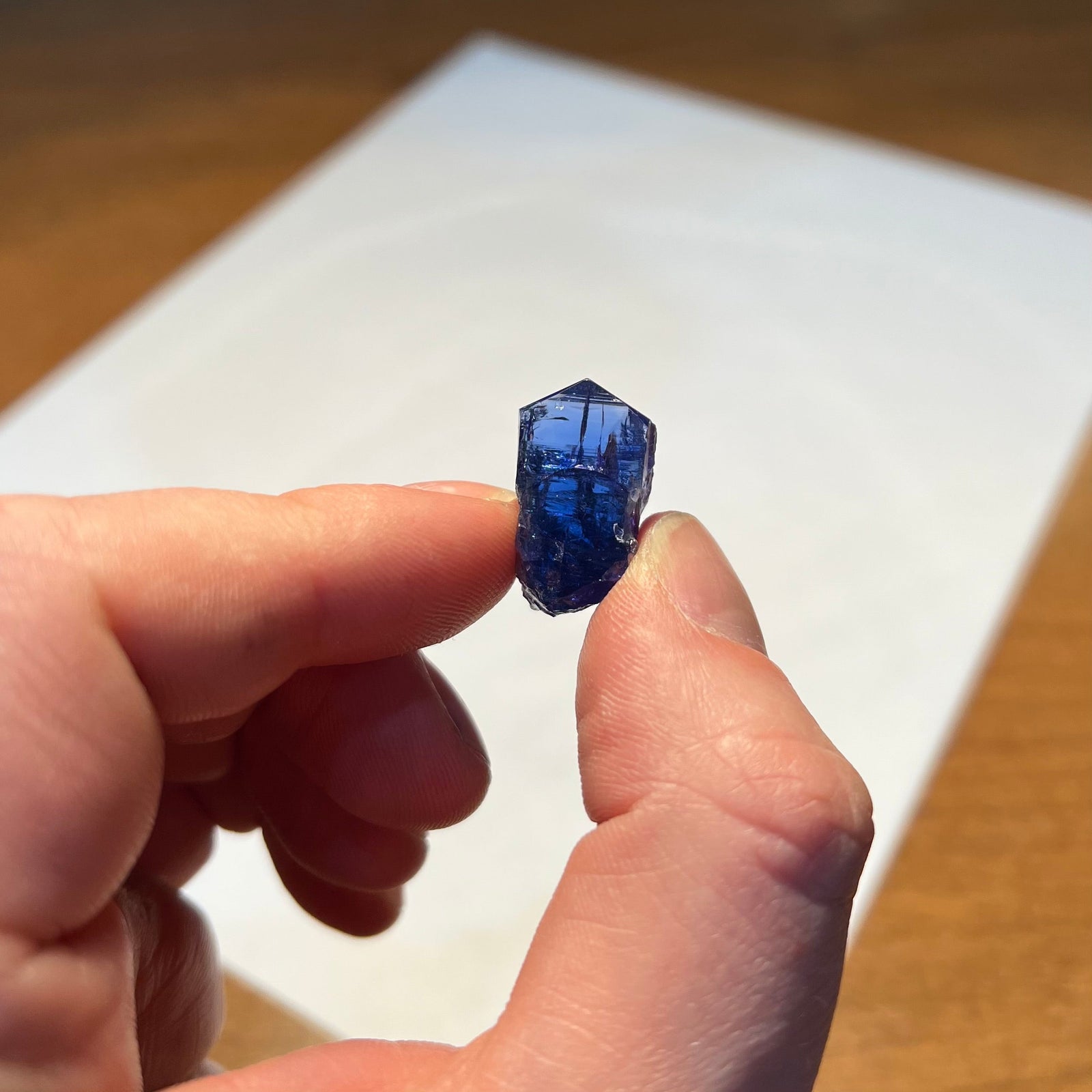 Dark Blue Tanzanite Crystal Specimen
