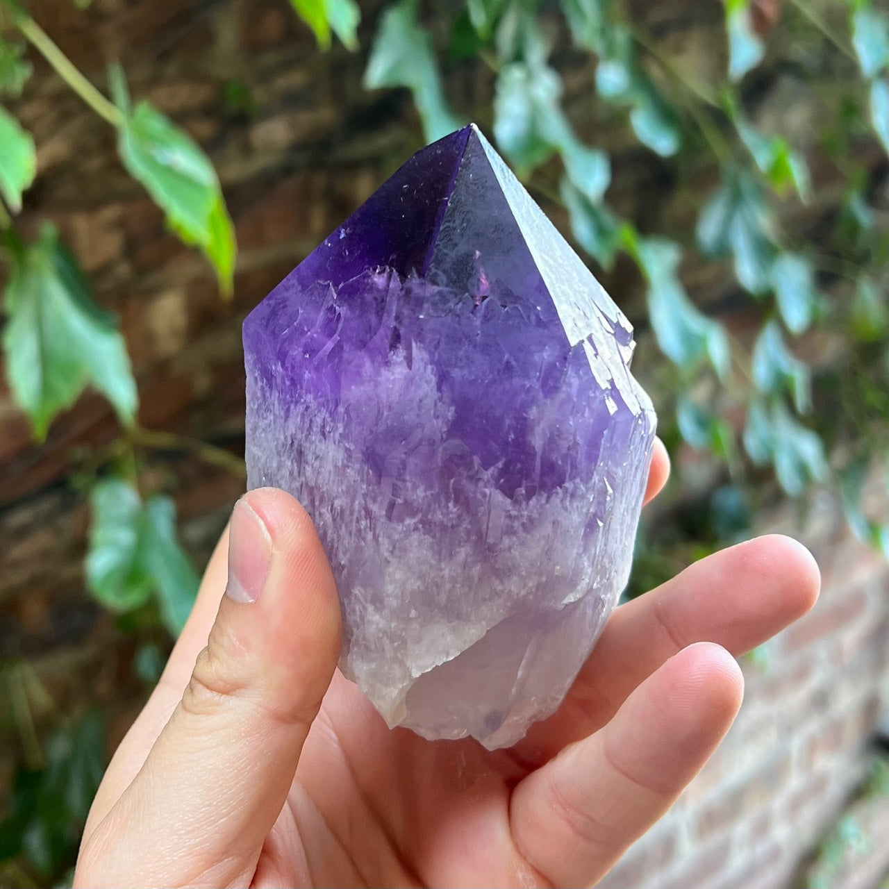 Natural Amethyst Crystal Point from Bolivia