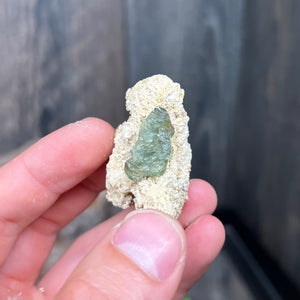 18.19g Green Demantoid Garnet Crystal on Matrix from Madagascar