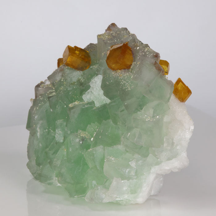 Chinese fluorite with barite crystals