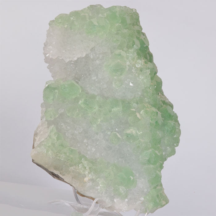 Fluorite Crystals light green and white quartz from China