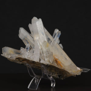 clear white quartz crystal cluster