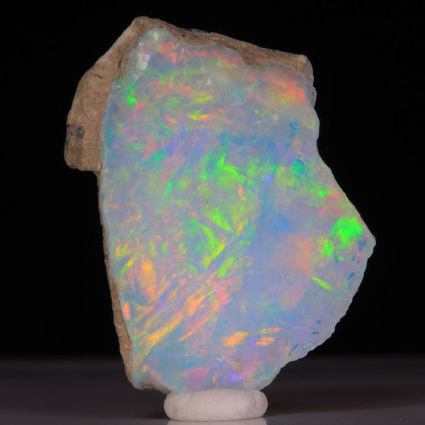 2 Opales Blanches Multicolores D'Éthiopie - Dimensions ~6.8x5.2mm - 0.83 Carat Total - Neuf Avec étiquette