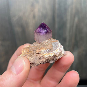 zimbabwe amethyst crystal on matrix purple raw gem