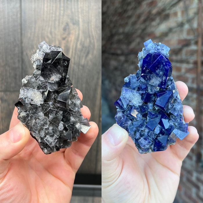 Purple Rain Pocket Fluorite grey England