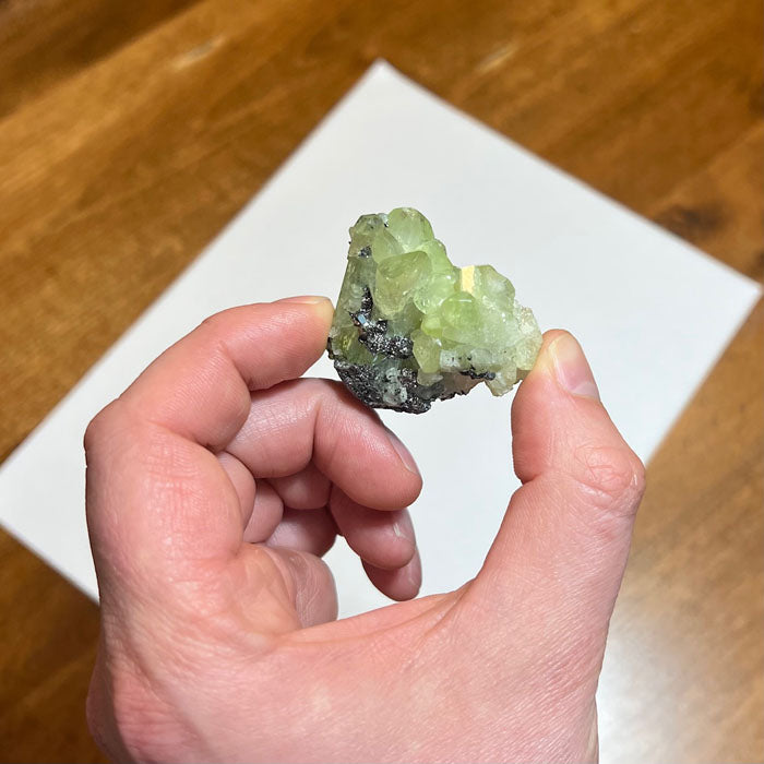 Diopside Crystal Mineral Specimen Green Tanzania
