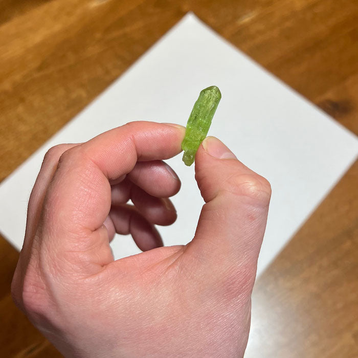 17.6ct Bright Green Diopside Crystal