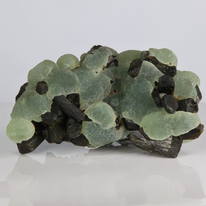 Prehnite and Epidote Crystal Cluster