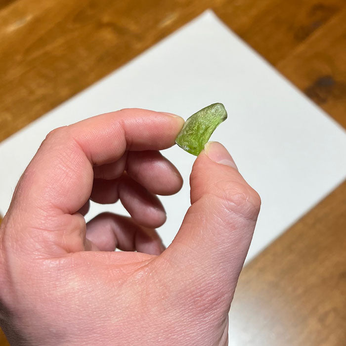 Natural Etched Peridot Crystal Green