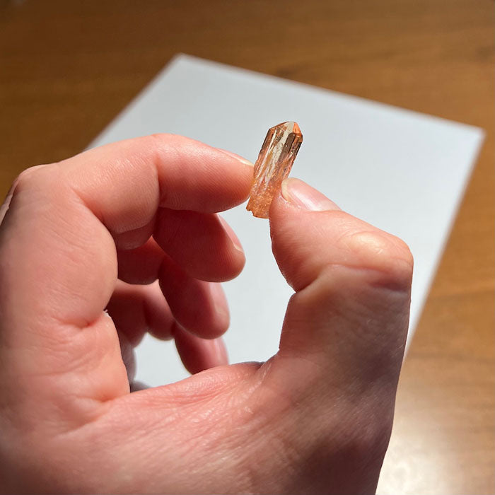 Raw natural imperial topaz