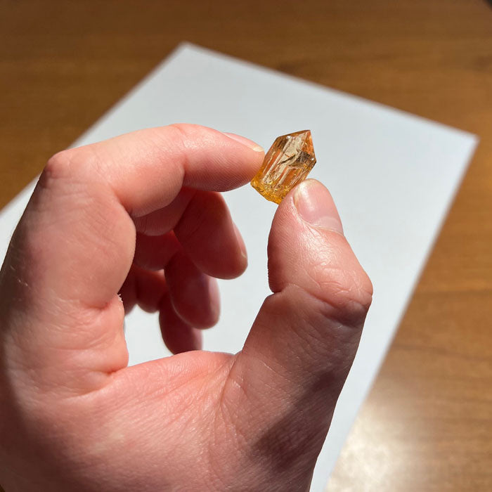 Imperial topaz crystal