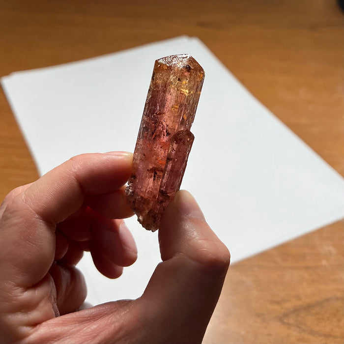 imperial topaz crystal terminated large